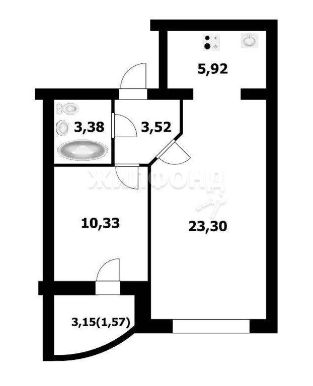 Продажа квартиры, Элитный, Новосибирский район, Фламинго - Фото 22