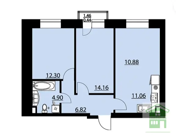 Продам 2 ком кв 61 кв м Солнечный п, Кленовая ул, д.1 - Фото 9