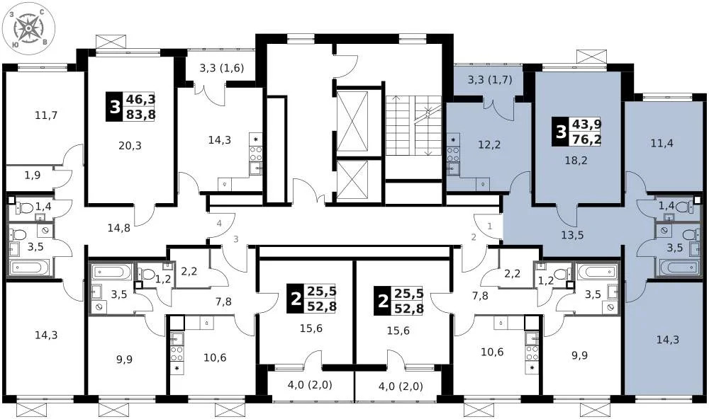 Продам 3-комн. квартиру 76.4 кв.м. - Фото 4