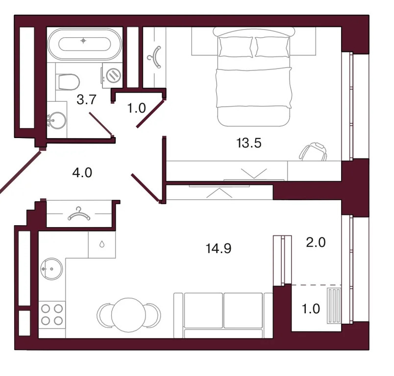 Продается квартира, 40.1 м - Фото 2