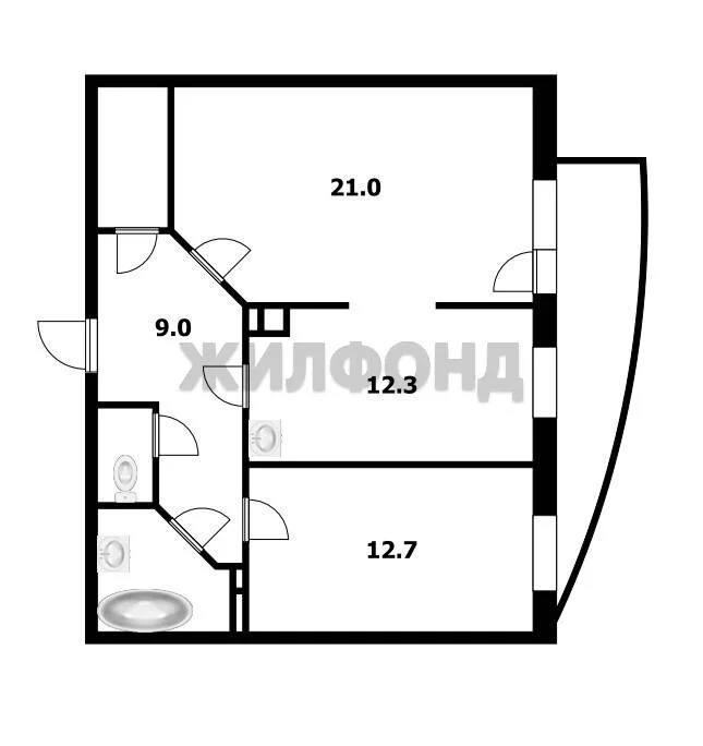 Продажа квартиры, Новосибирск, ул. Галущака - Фото 15