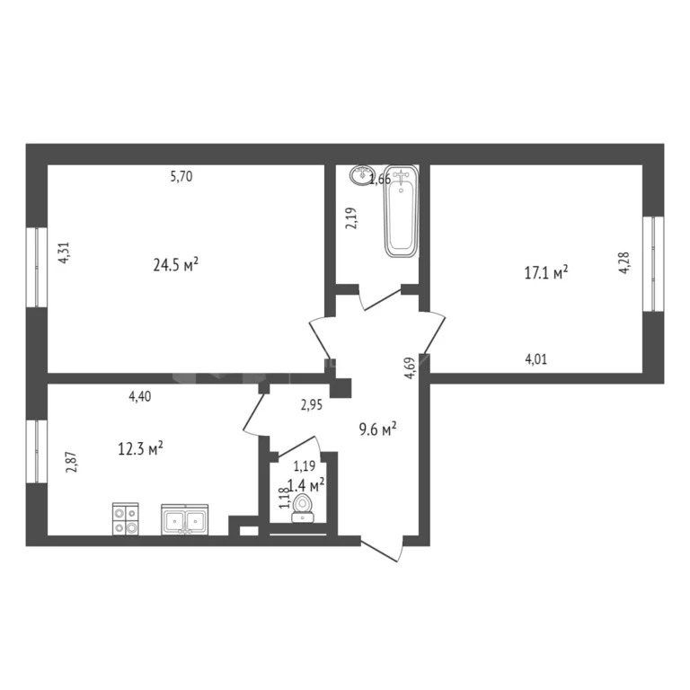 Продажа квартиры, Тюмень, Г Тюмень, Заречный проезд, д 37 к1 - Фото 2