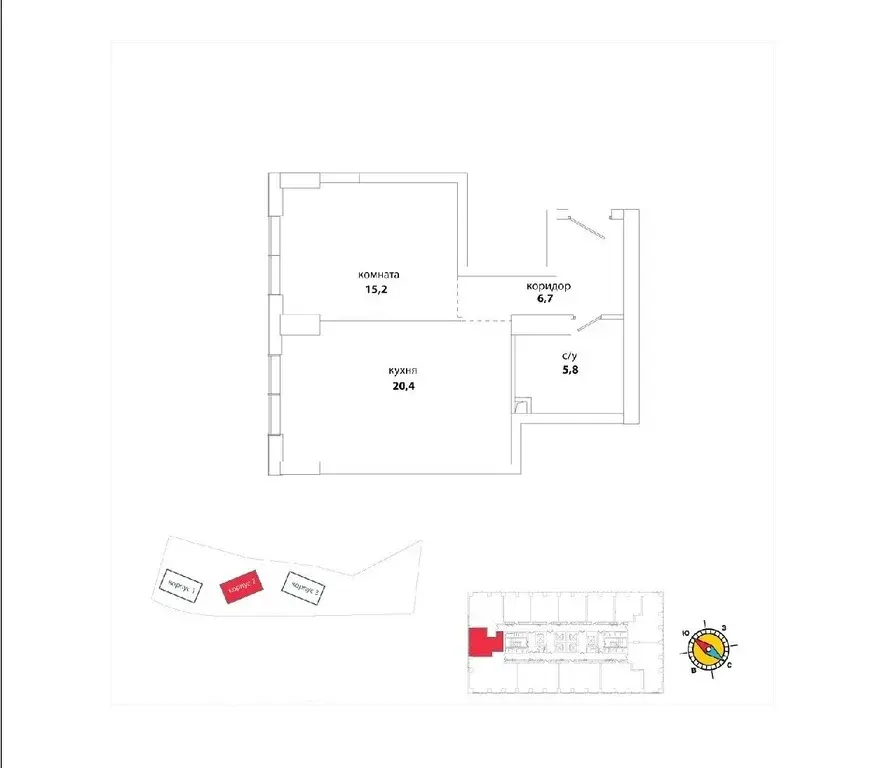 Евродвушка в ЖК СОБЫТИЕ-4 - Фото 2