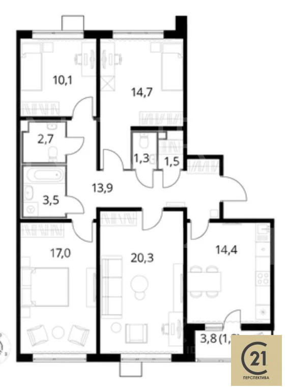 Продажа квартиры в новостройке, Люберцы, Люберецкий район, пр-д ... - Фото 11