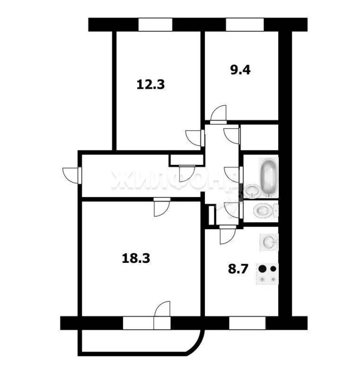 Продажа квартиры, Новосибирск, ул. Троллейная - Фото 14