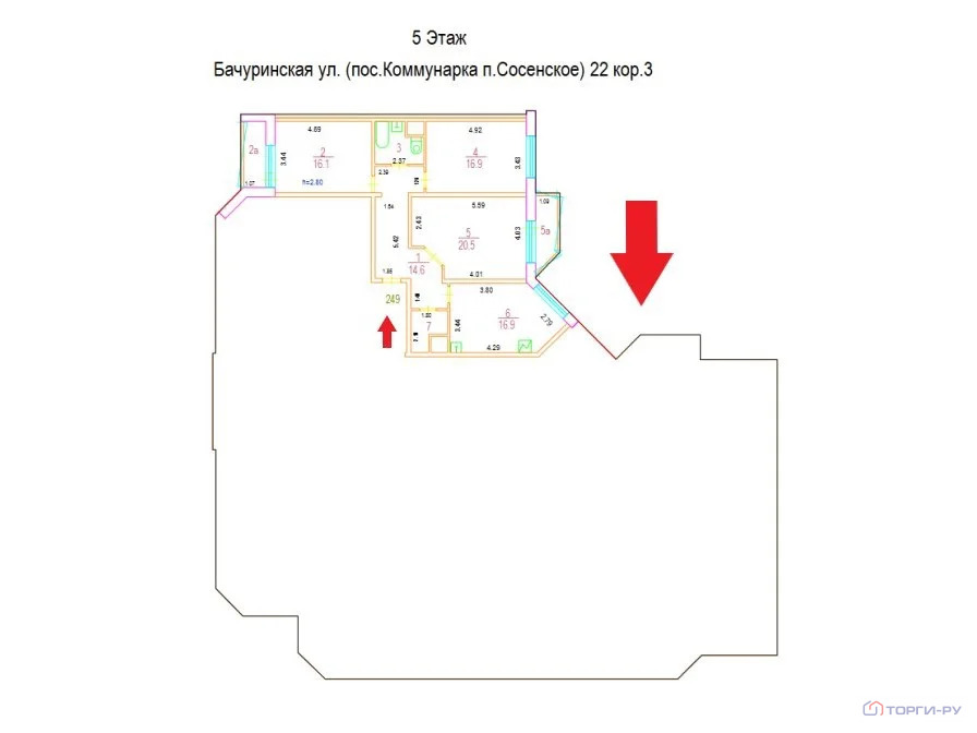 Продажа квартиры, Коммунарка, Сосенское с. п., Бачуринская улица - Фото 6