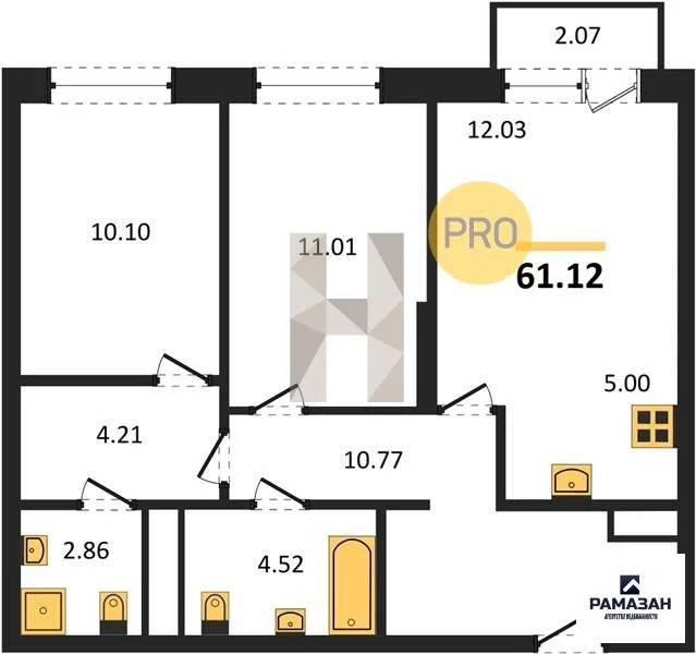 Продажа квартиры в новостройке, Казань, м. Проспект Победы, ... - Фото 1