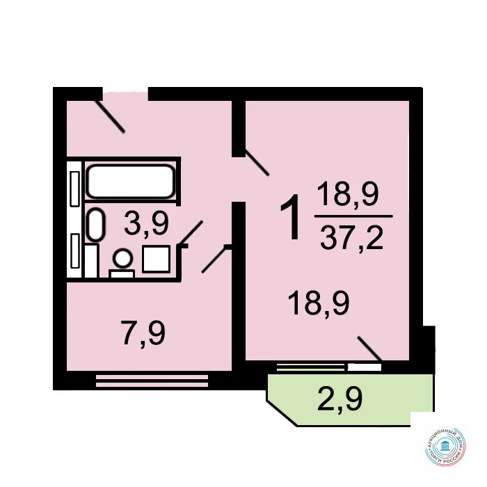 Продается квартира, 37.9 м - Фото 0