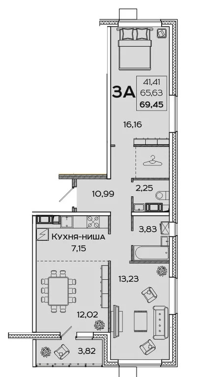 Продается квартира, 60.81 м - Фото 3