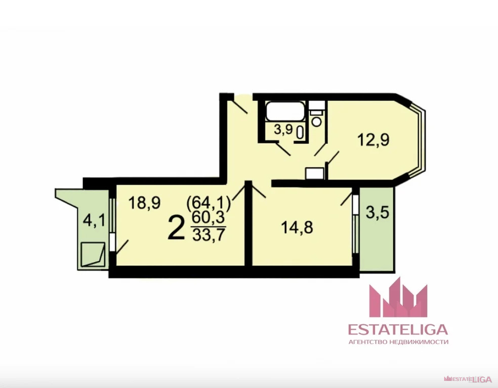 Аренда квартиры, Московский, Московский г. п., улица Москвитина - Фото 15