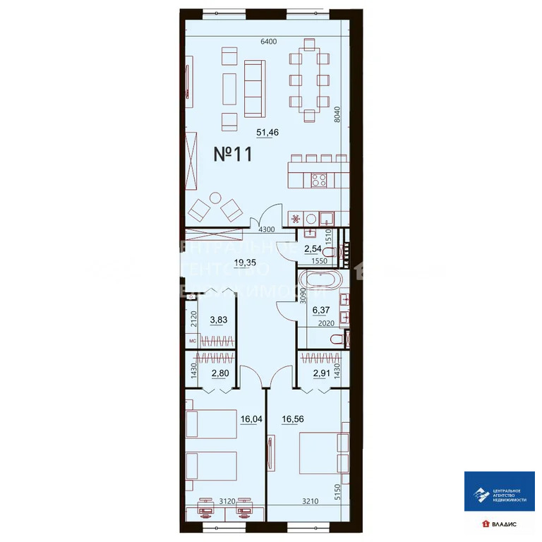 Продажа квартиры, Рязань, жилой комплекс Мещера - Фото 11