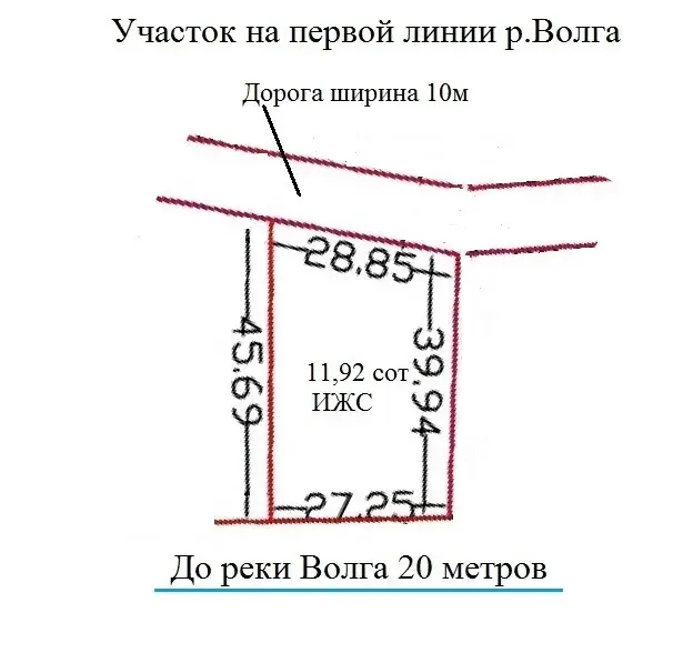 Участок 11,92 сот в д.Крева на первой линии р.Волга - Фото 1