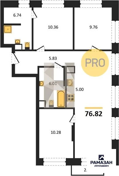 Продажа квартиры в новостройке, Казань, м. Проспект Победы, ... - Фото 1