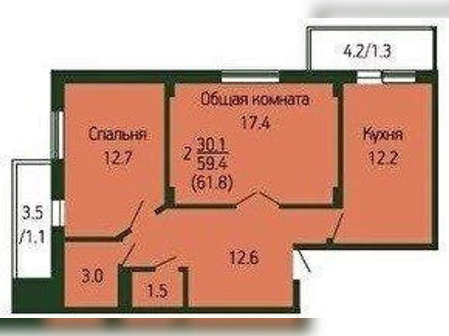 Продается 2-комн. квартира 61 кв.м. - Фото 4