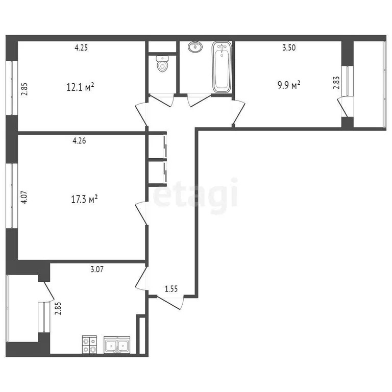 Продажа квартиры, м. Фили, Кастанаевская, 56 - Фото 18