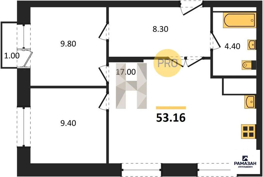 Продажа квартиры в новостройке, Усады, Лаишевский район, Теплых Встреч ... - Фото 1