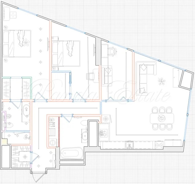 Видовая квартира с ремонтом в Sky House (ном. объекта: 9329) - Фото 10