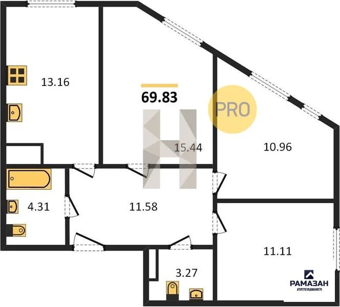 Продажа квартиры в новостройке, Казань, м. Проспект Победы, Рауиса ... - Фото 1