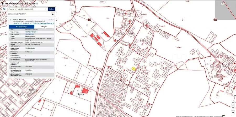 Карта жукова калужской области с номерами домов