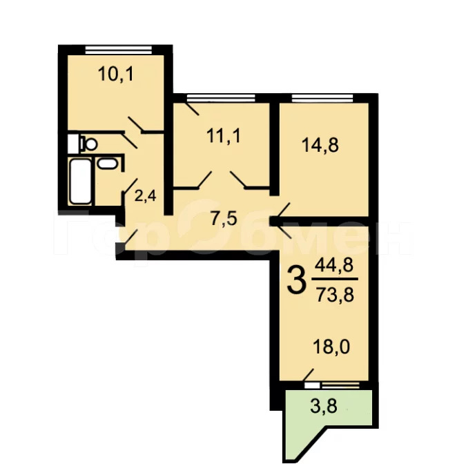 Продажа квартиры, м. Ховрино, Зеленоградская улица, 17к1 - Фото 5