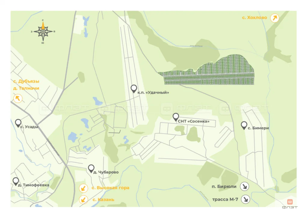 Продажа участка, Чубарово, Высокогорский район, дом 920 - Фото 2