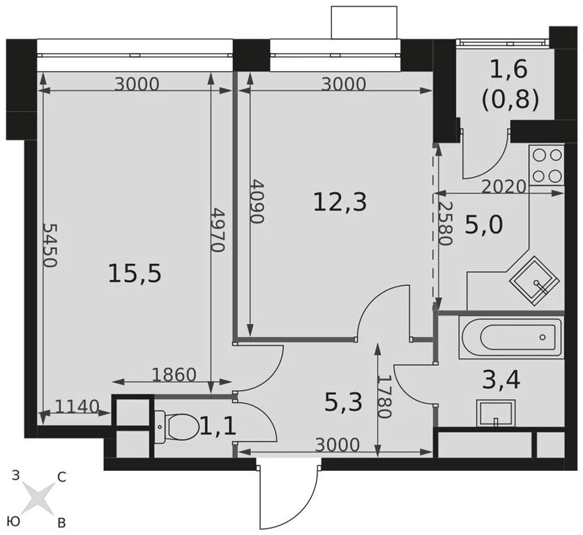 Продам 2-комн. квартиру 43.4 кв.м. - Фото 3