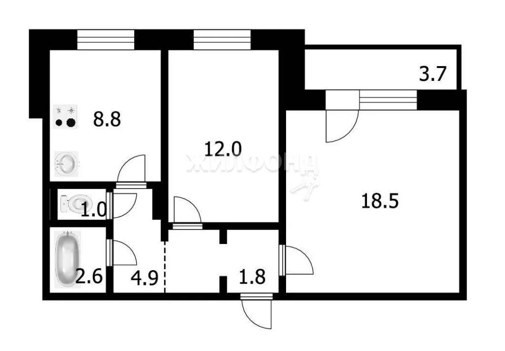 Продажа квартиры, Новосибирск, Владимира Высоцкого - Фото 12