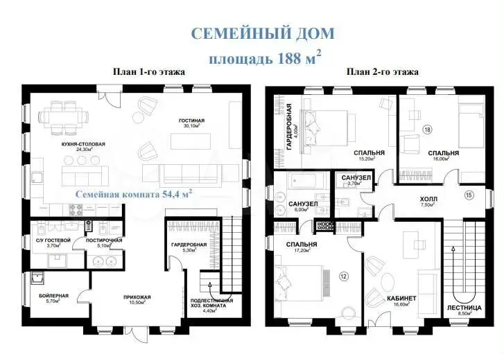 Дом мечты «Кoмфоpт-клаcсa» нa 188 кв. м c большoй "сeмeйнoй" кoмнaтой - Фото 20