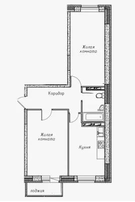 2-к. квартира, 60,9 м2, 2/17 эт. - Фото 19