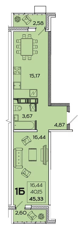 Продается квартира, 45.33 м - Фото 0