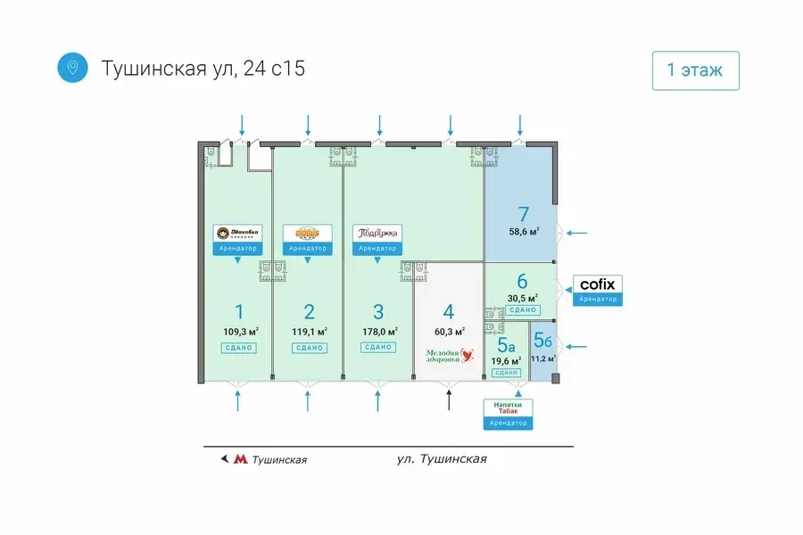 Готовый арендный бизнес 30,5 кв.м м.Тушинская - Фото 3