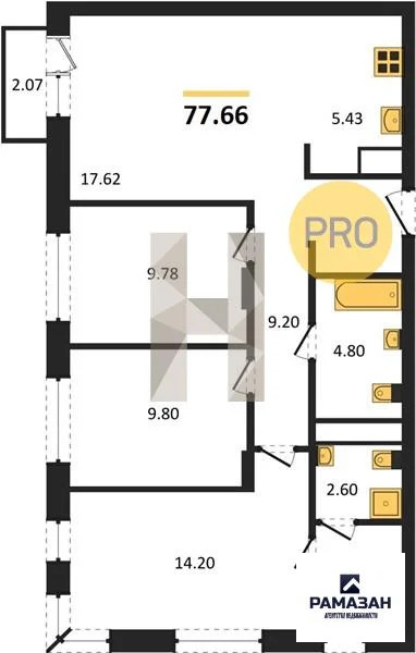 Продажа квартиры в новостройке, Казань, м. Проспект Победы, ... - Фото 1