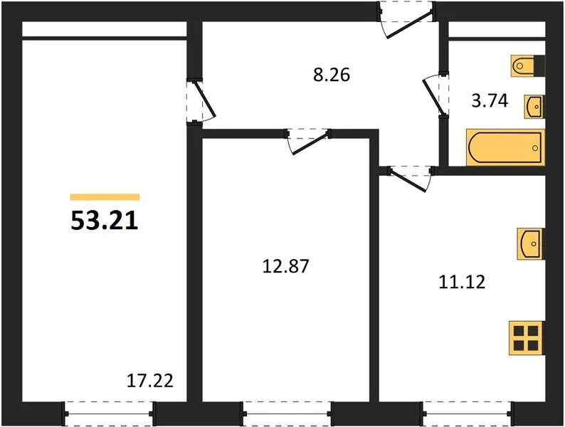 Продается квартира, 53.21 м - Фото 3