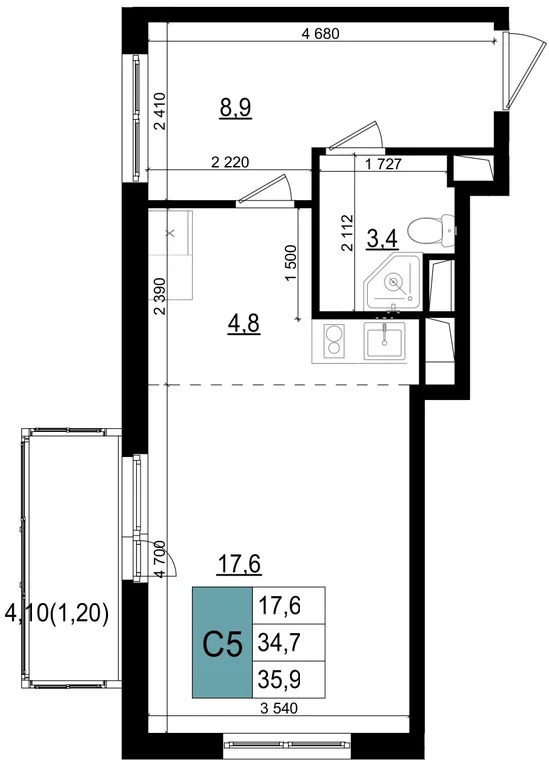 Продажа квартиры в новостройке, Одинцово, Московская обл - Фото 1