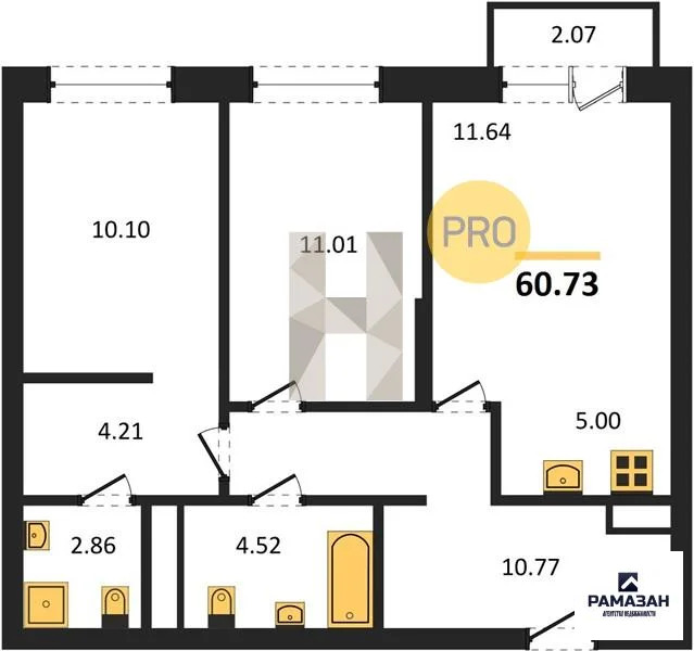 Продажа квартиры в новостройке, Казань, м. Проспект Победы, ... - Фото 1