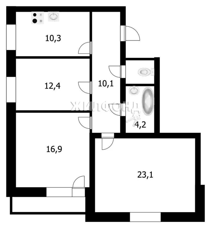 Продажа квартиры, Новосибирск, ул. Тюленина - Фото 22