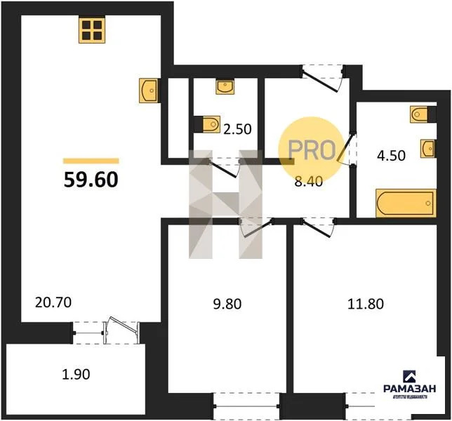 Продажа квартиры в новостройке, Казань, м. Горки, ул. Родины - Фото 1