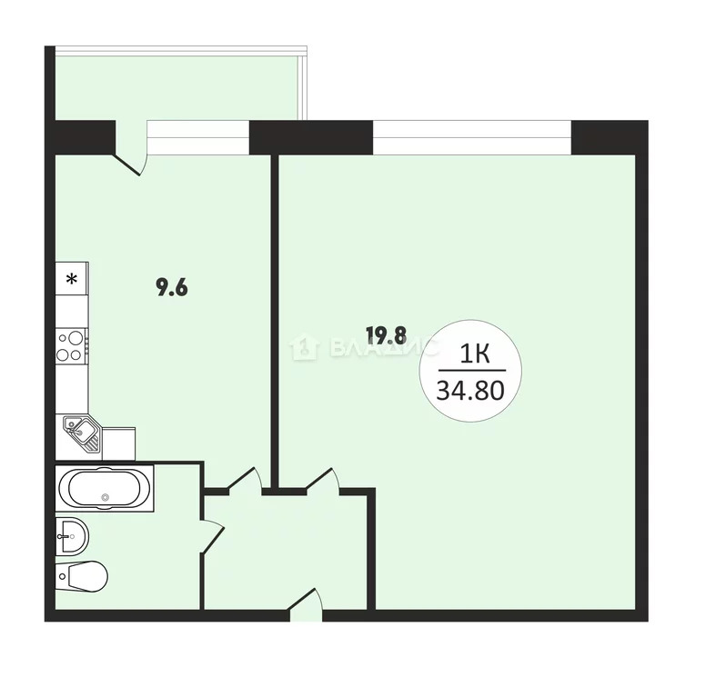 Москва, Нагатинская улица, д.13к2, 1-комнатная квартира на продажу - Фото 3