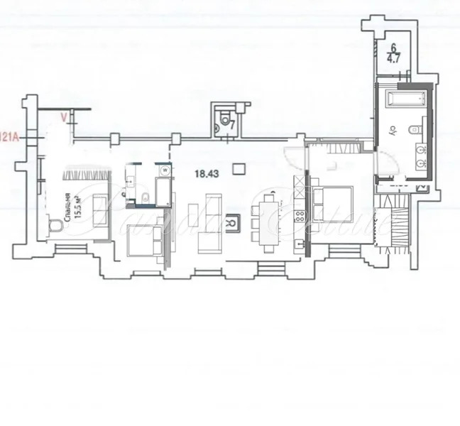 Квартира по адресу..Кудринская площадь 1/15 (ном. объекта: 9397) - Фото 10