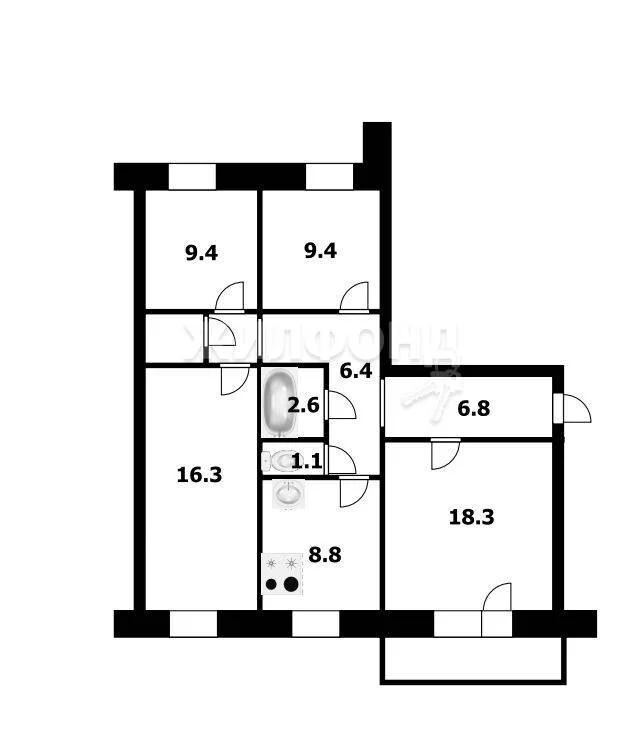 Продажа квартиры, Новосибирск, ул. Широкая - Фото 19