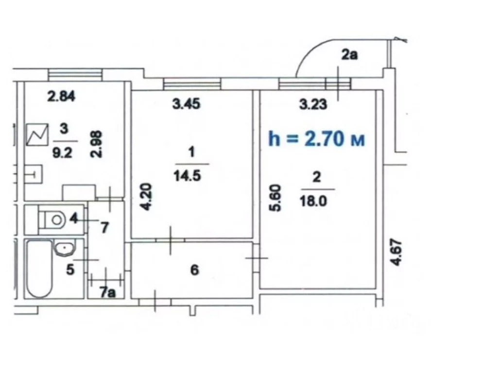 Продается 2-х комнатная квартира 53.4 кв.м. Собственник! - Фото 15