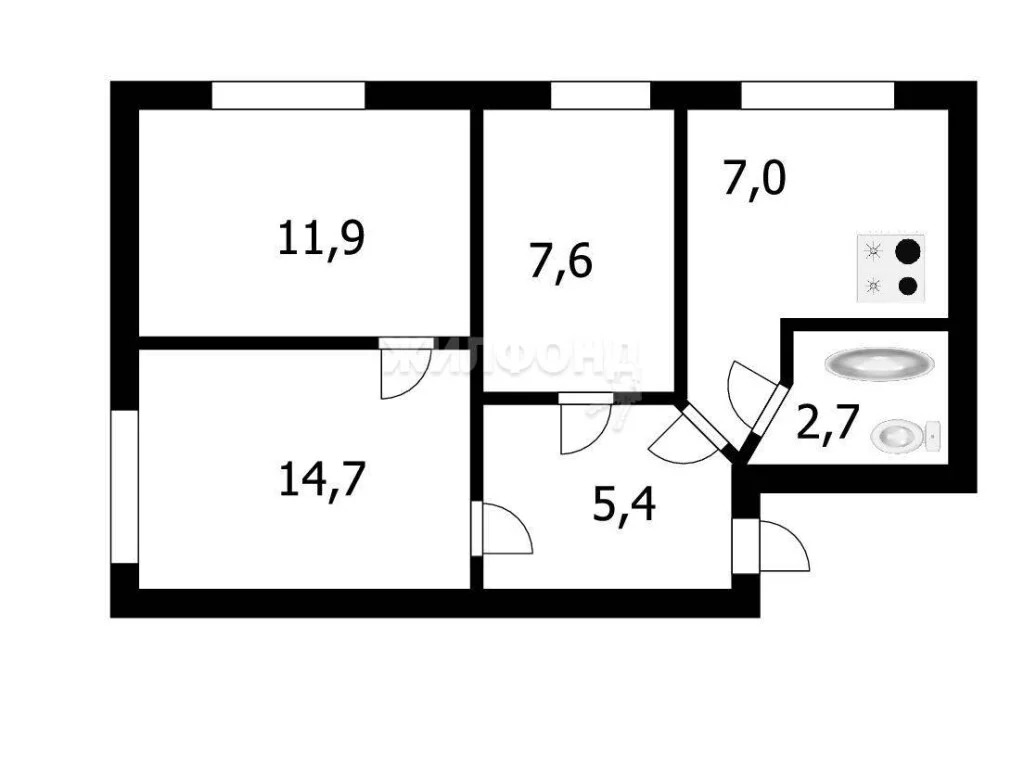 Продажа квартиры, Верх-Тула, Новосибирский район, 1-й квартал - Фото 3