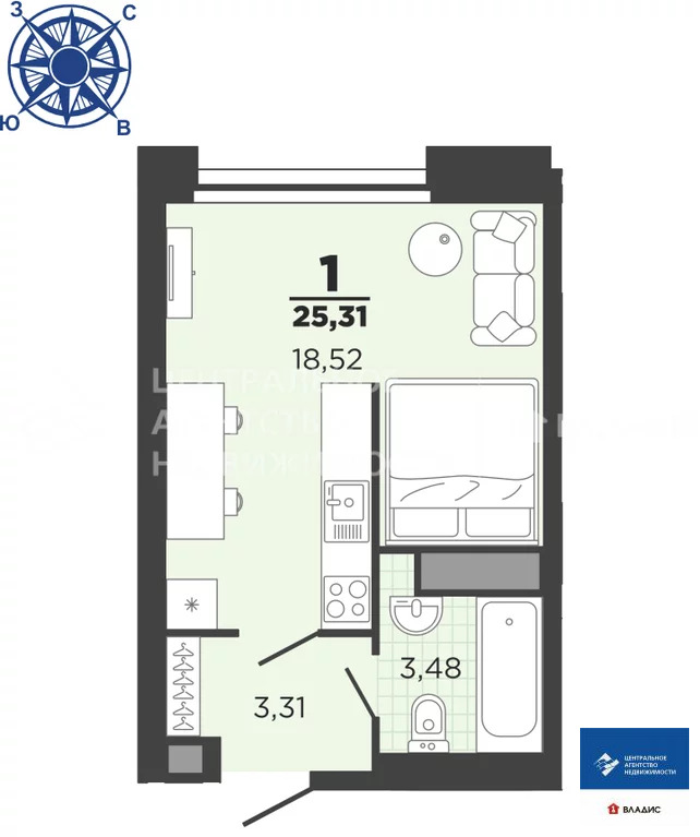 Продажа квартиры, Рязань, микрорайон Олимпийский городок - Фото 1