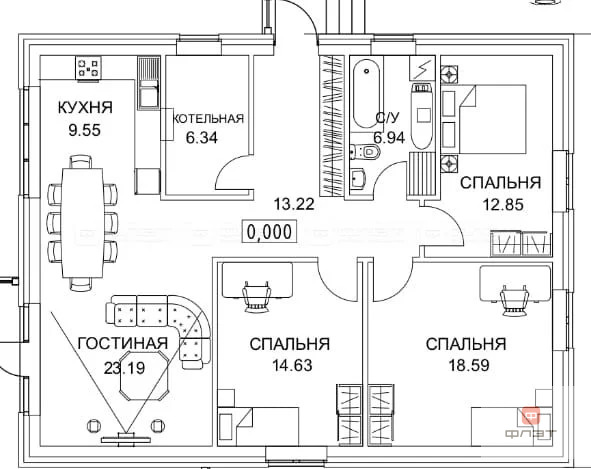 Продажа дома, Зимняя Горка, Лаишевский район, ул. Широкая - Фото 23