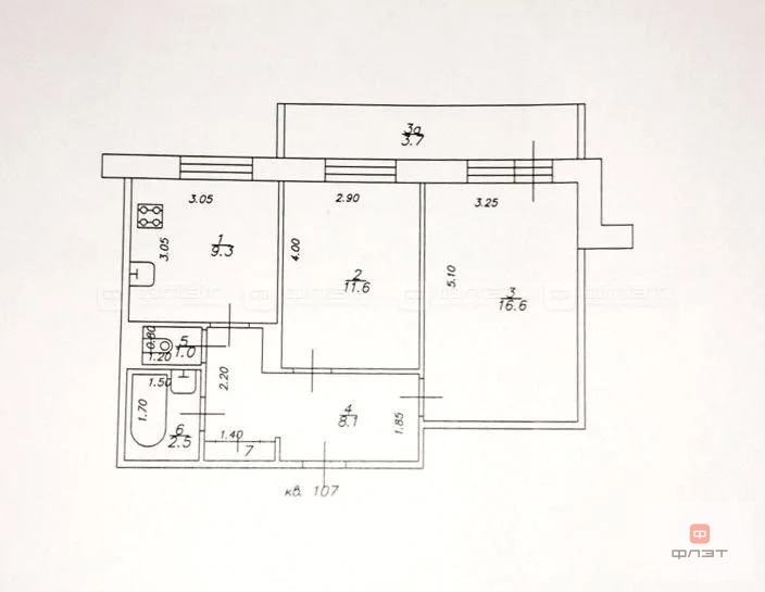 Аренда квартиры, Казань, ул. Юлиуса Фучика д.56 - Фото 15