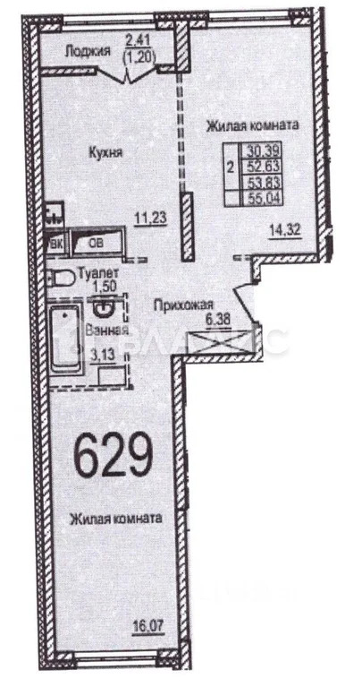 городской округ Балашиха, Балашиха, улица Лукино, д.53А, 2-комнатная ... - Фото 7