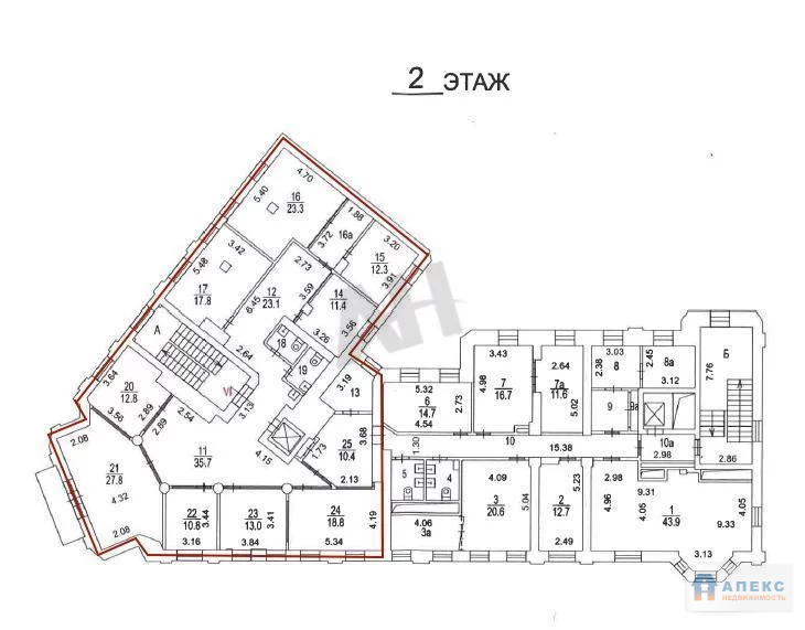 Аренда офиса 544 м2 м. Полянка в бизнес-центре класса А в Якиманка - Фото 9