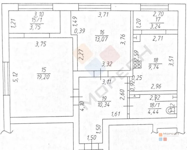 2-я квартира, 63.80 кв.м, 2/3 этаж, ККБ, 1 Мая ул, 7700000. - Фото 15