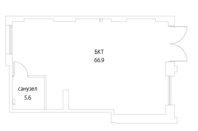Аренда ПСН площадью 72,5 м2 - Фото 3