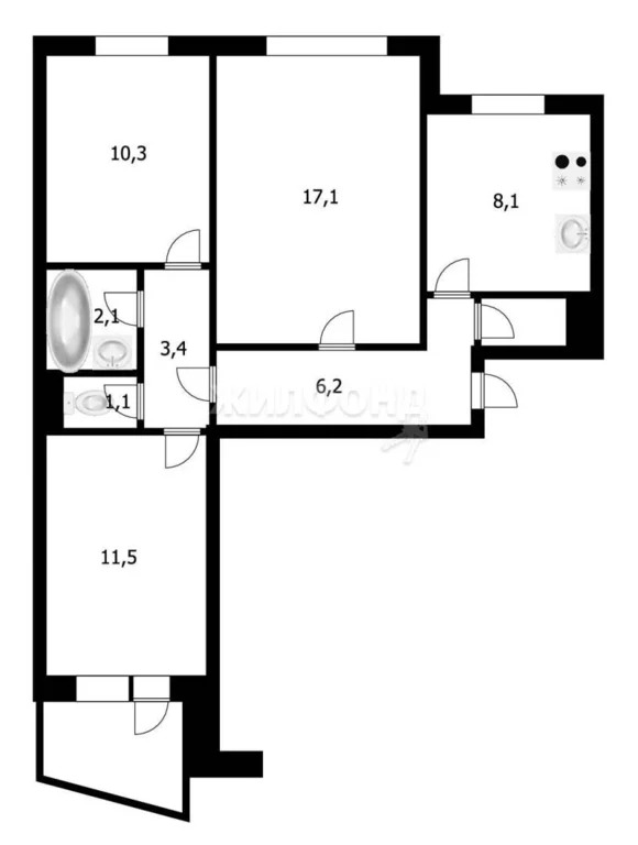 Продажа квартиры, Новосибирск, ул. Героев Труда - Фото 12